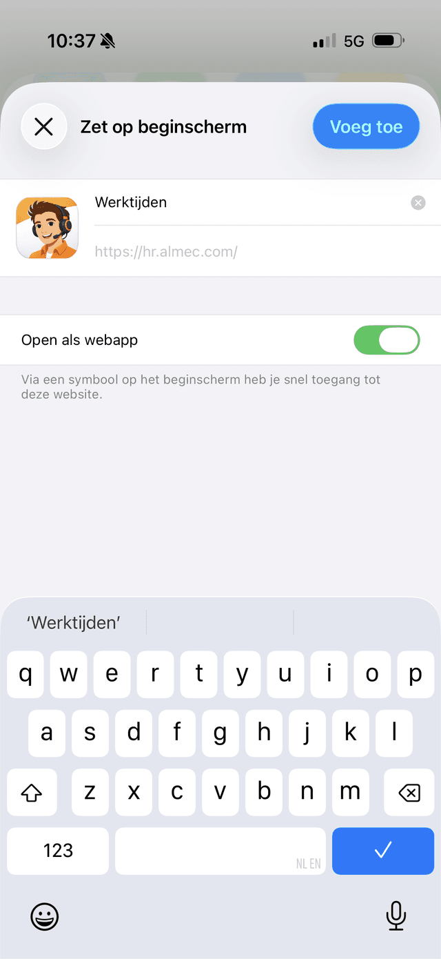 Bevestig de installatie